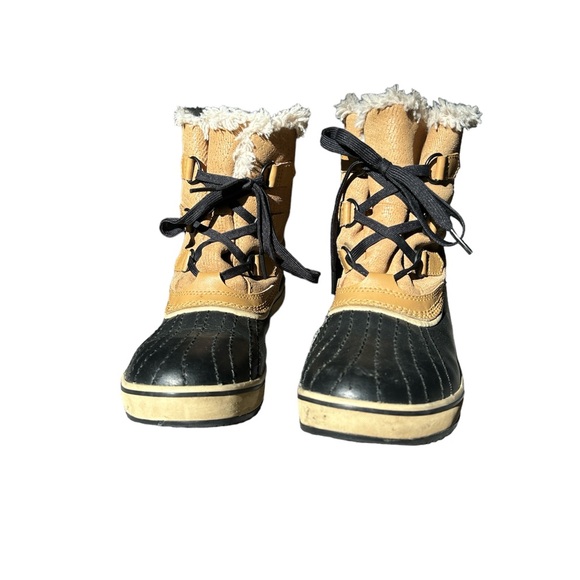 SOREL tan black tivoli suede winter boots in women’s size 8 - Picture 2 of 9